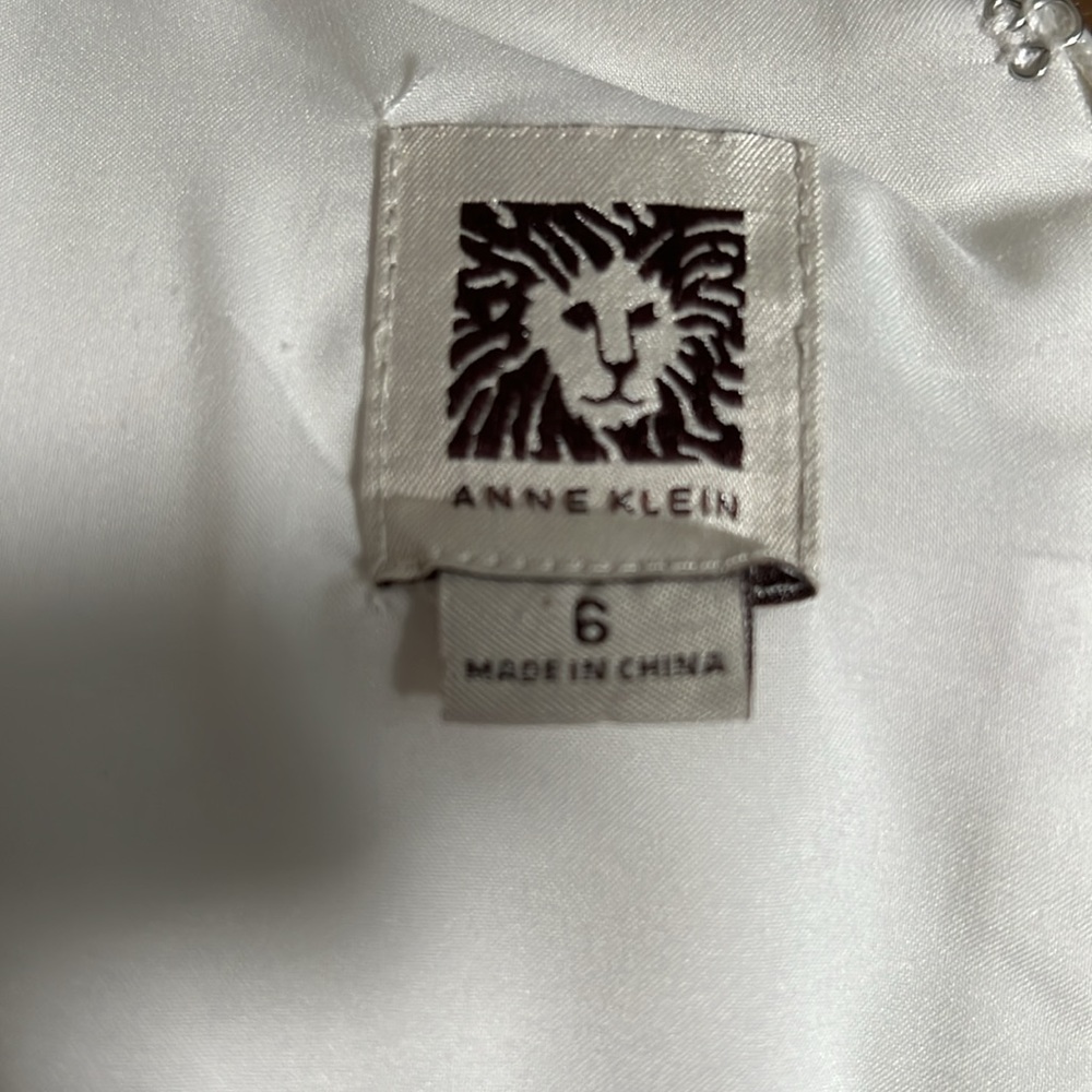 Anne Klein white & tan sleeveless career dress size 6. - Picture 7 of 9